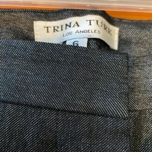 Trina Turk denim size 6 with rhinestone accent along the side seams.